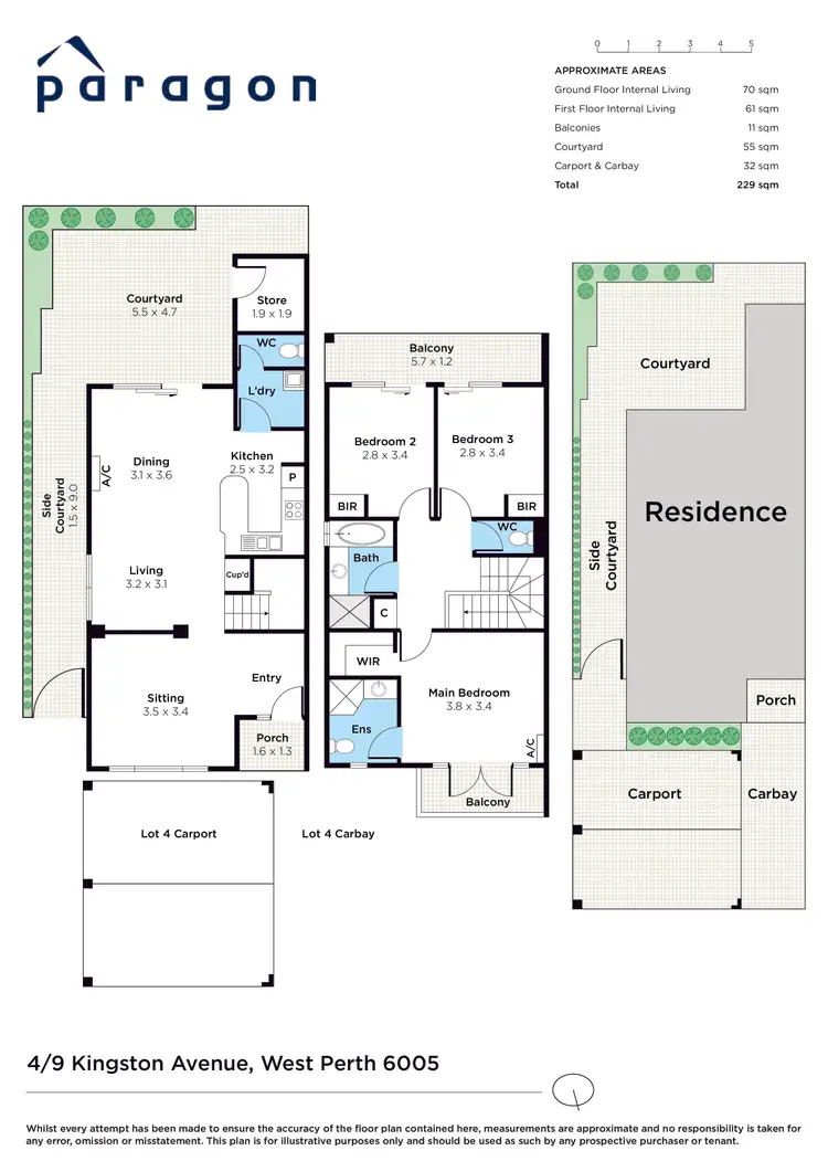 Floorplan of Homely house listing, 4/9 Kingston Avenue, West Perth WA 6005