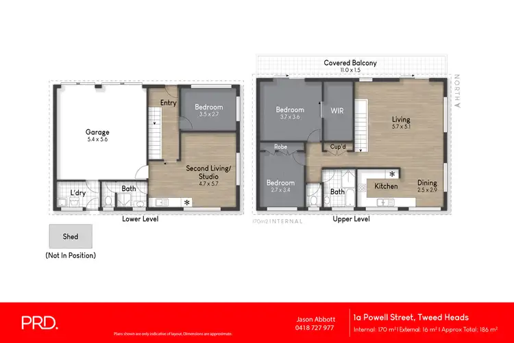 Floorplan of Homely semi-detached listing, 1A Powell Street, Tweed Heads NSW 2485