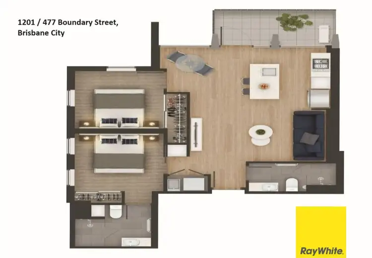 Floorplan of Homely apartment listing, 1201/477 Boundary Street, Spring Hill QLD 4000