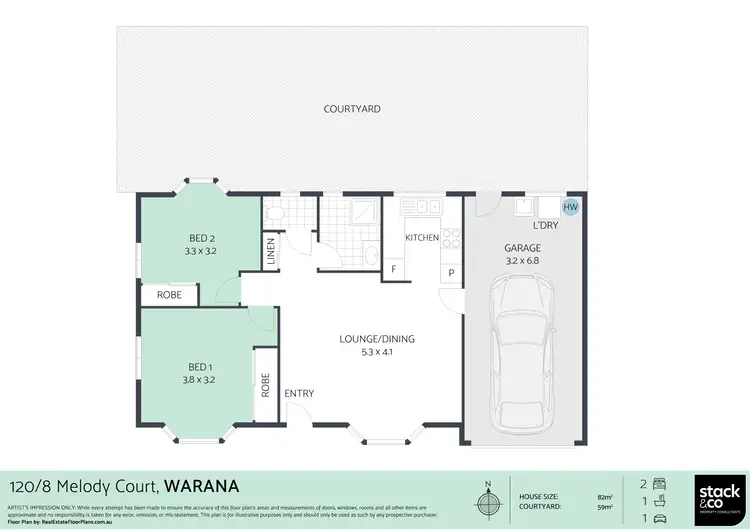 Floorplan of Homely unit listing, 120/8 Melody Court, Warana QLD 4575