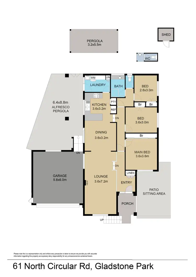 Floorplan of Homely house listing, 61 North Circular Road, Gladstone Park VIC 3043