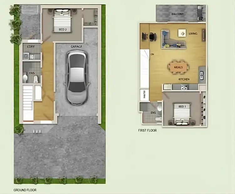 Floorplan of Homely townhouse listing, 2/28 Scott Avenue, St Albans VIC 3021