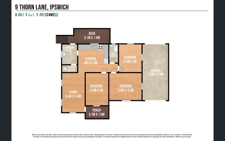 Floorplan of Homely house listing, 9 Thorn Lane, Ipswich QLD 4305