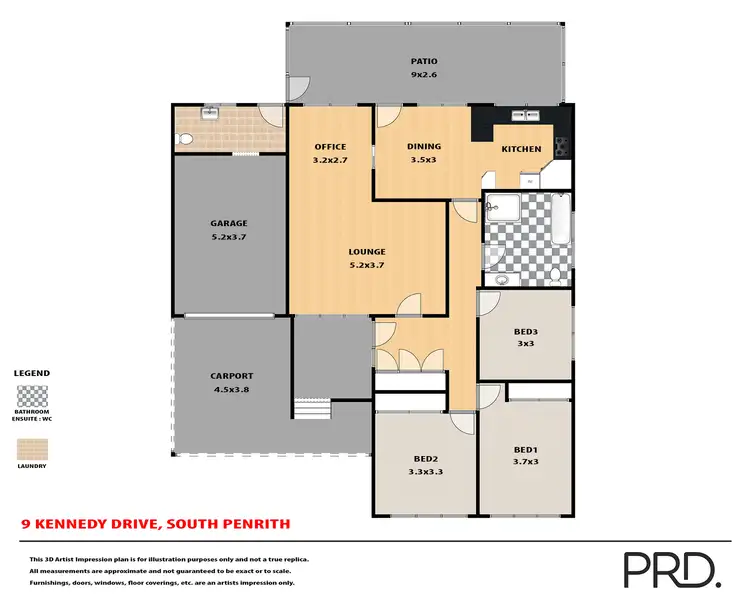 Floorplan of Homely house listing, 9 Kennedy Drive, South Penrith NSW 2750