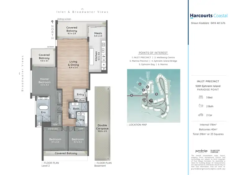 Floorplan of Homely apartment listing, 5201 Ephraim Island, Paradise Point QLD 4216
