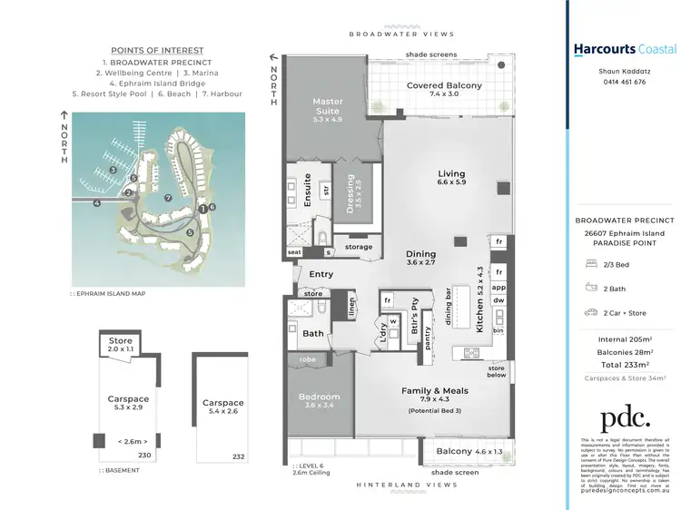 Floorplan of Homely apartment listing, 26607 Ephraim Island, Paradise Point QLD 4216