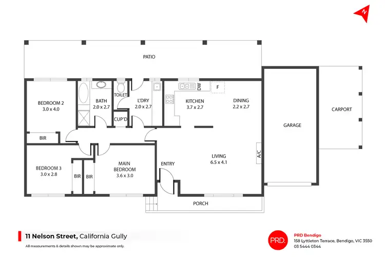 Floorplan of Homely house listing, 11 Nelson Street, California Gully VIC 3556