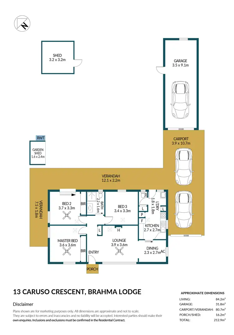 Floorplan of Homely house listing, 13 Caruso Crescent, Brahma Lodge SA 5109