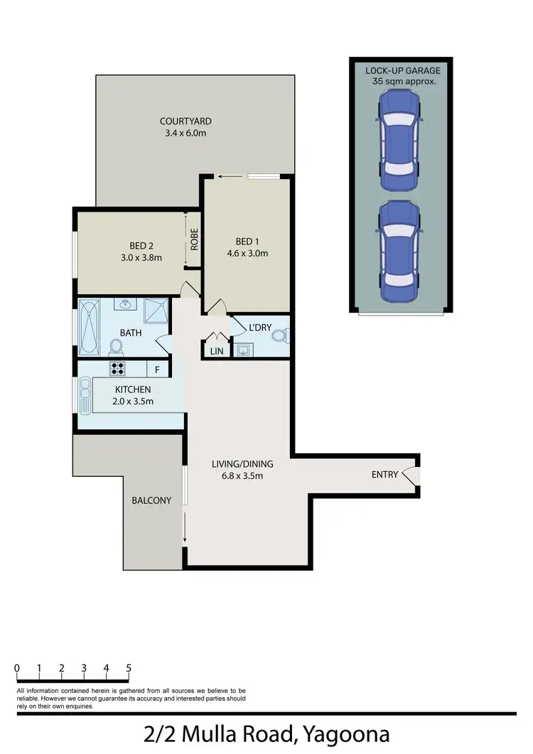 Floorplan of Homely unit listing, 2/2 Mulla Road, Yagoona NSW 2199