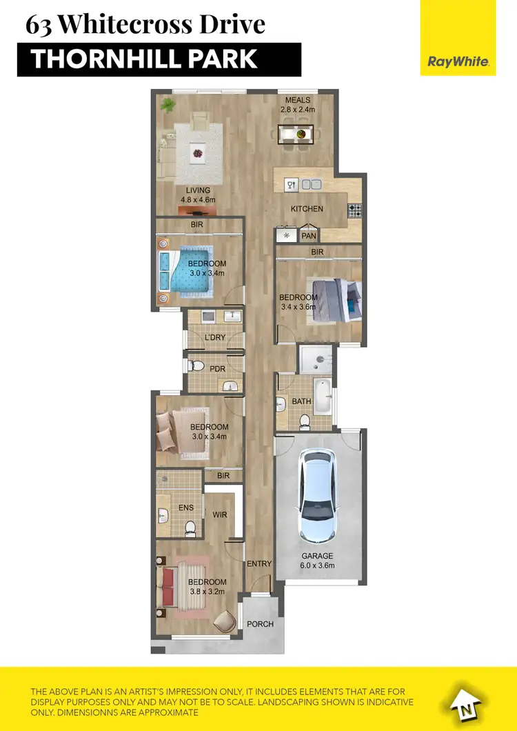 Floorplan of Homely house listing, 63 Whitecross Drive, Thornhill Park VIC 3335