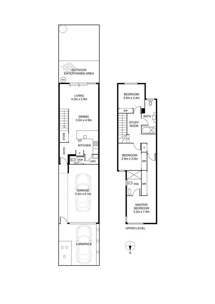 Floorplan of Homely townhouse listing, 5 Ironbark Crescent, Ivanhoe VIC 3079