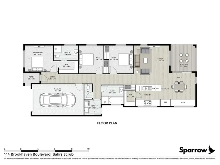 Floorplan of Homely house listing, 144 Brookhaven Boulevard, Bahrs Scrub QLD 4207