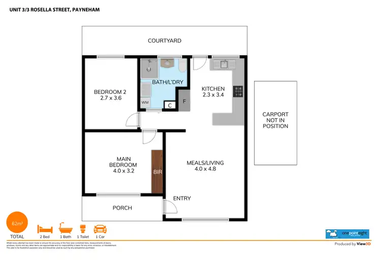 Floorplan of Homely unit listing, 3/3 Rosella Street, Payneham SA 5070