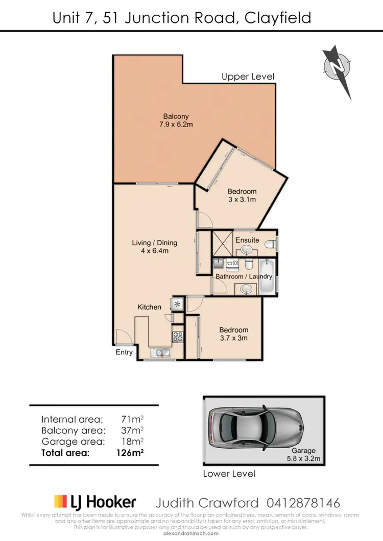 Floorplan of Homely unit listing, 7/51 Junction Road, Clayfield QLD 4011