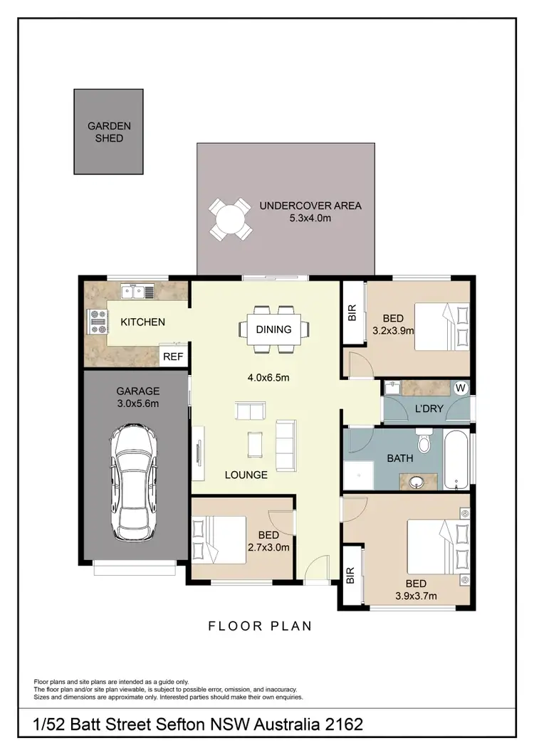 Floorplan of Homely house listing, 1/52 Batt Street, Sefton NSW 2162