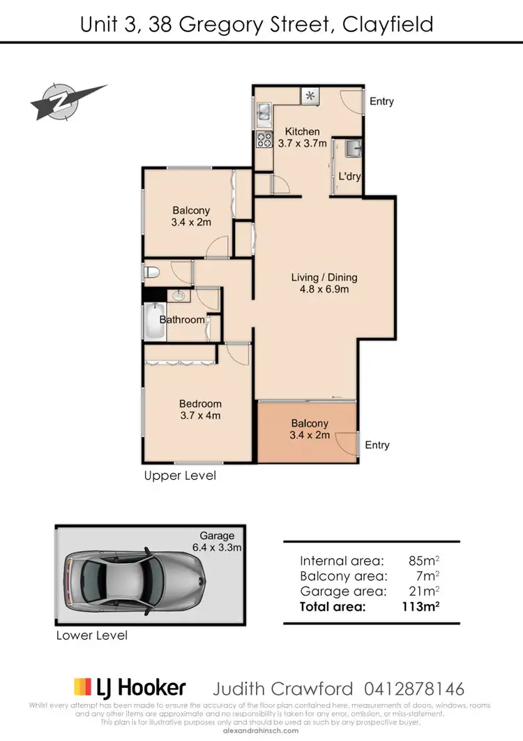 Floorplan of Homely unit listing, 3/38 Gregory Street, Clayfield QLD 4011