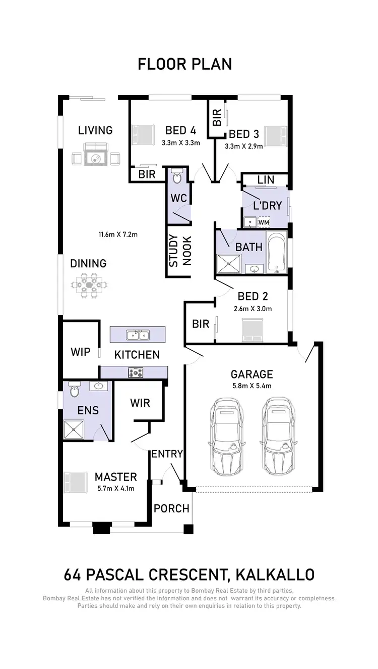 Floorplan of Homely house listing, 64 Pascal Crescent, Kalkallo VIC 3064