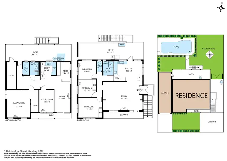 Floorplan of Homely house listing, 7 Bainbridge Street, Heatley QLD 4814