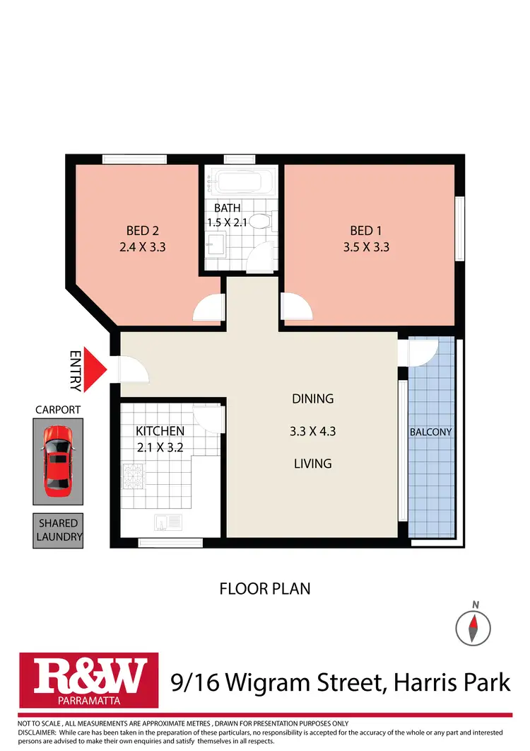 Floorplan of Homely unit listing, 9/16 Wigram Street, Harris Park NSW 2150
