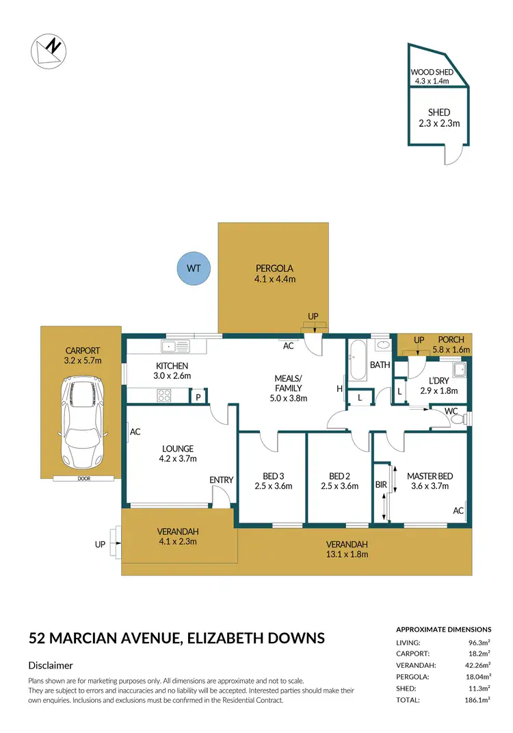 Floorplan of Homely house listing, 52 Marcian Avenue, Elizabeth Downs SA 5113