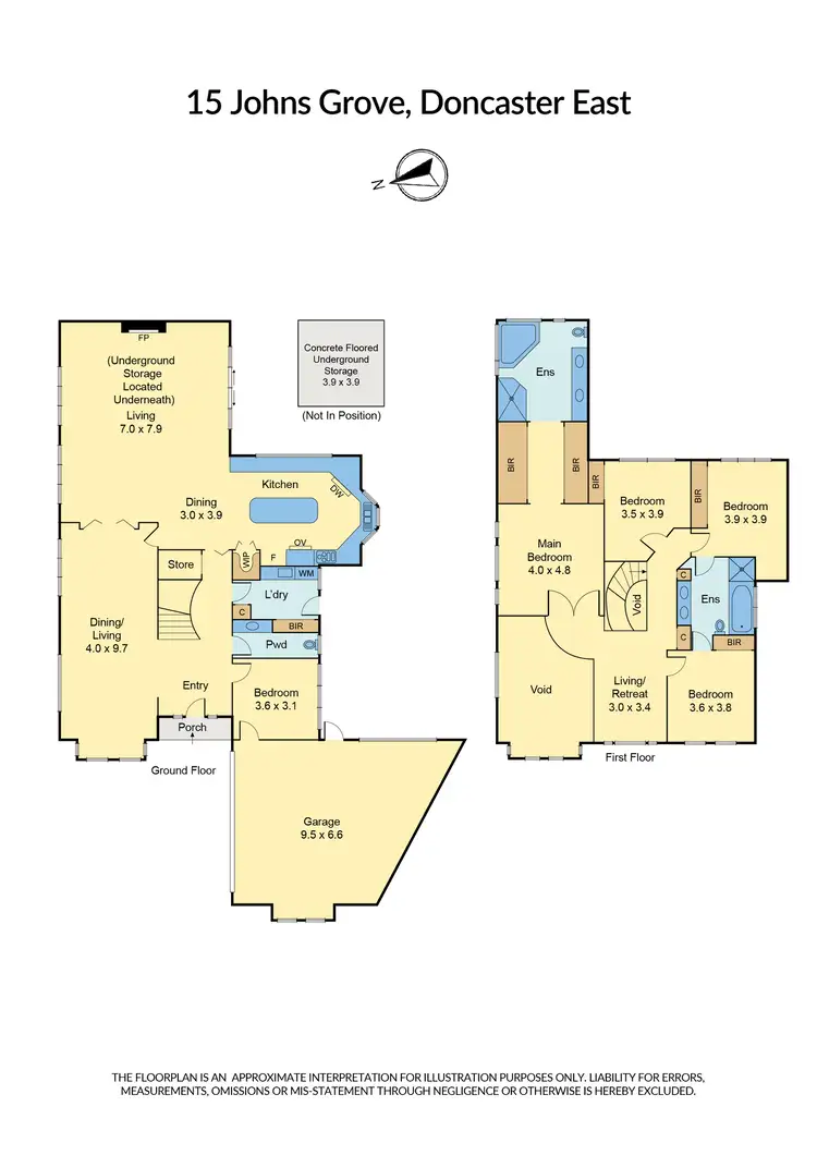 Floorplan of Homely house listing, 15 Johns Grove, Doncaster East VIC 3109