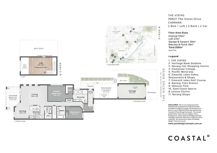 Floorplan of Homely townhouse listing, 2082/1 The Vistas Drive, Carrara QLD 4211