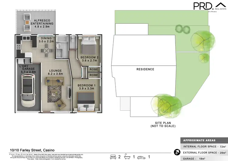 Floorplan of Homely unit listing, 10/10 Farley Street, Casino NSW 2470