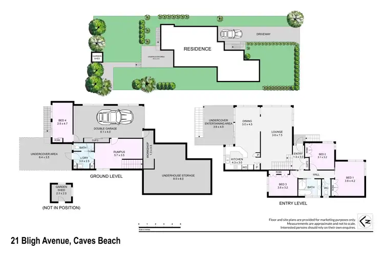 Floorplan of Homely house listing, 21 Bligh Avenue, Caves Beach NSW 2281