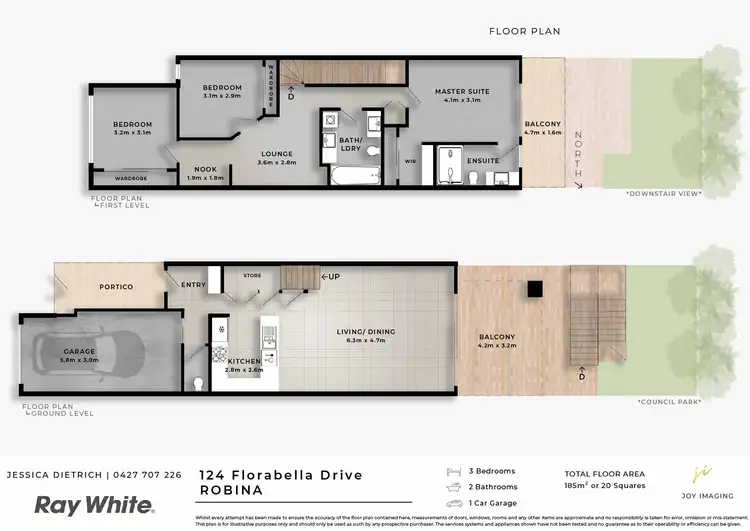 Floorplan of Homely townhouse listing, 124 Florabella Drive, Robina QLD 4226