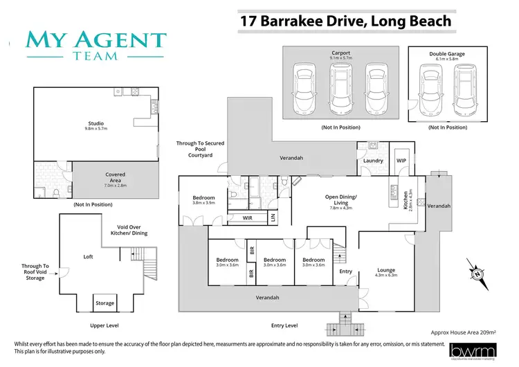 Floorplan of Homely house listing, 17 Barrakee Drive, Long Beach NSW 2536