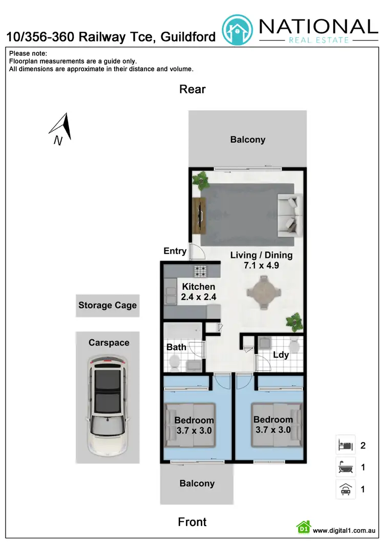 Floorplan of Homely unit listing, 10/356-360 Railway Terrace, Guildford NSW 2161