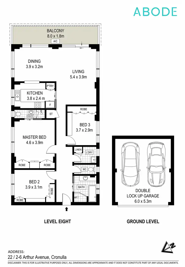 Floorplan of Homely apartment listing, 22/2-6 Arthur Avenue, Cronulla NSW 2230