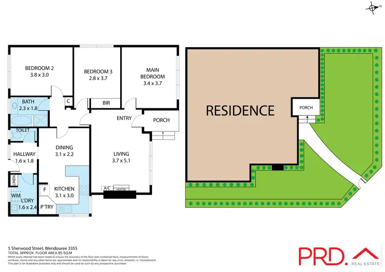 Floorplan of Homely house listing, 5 Sherwood Street, Wendouree VIC 3355