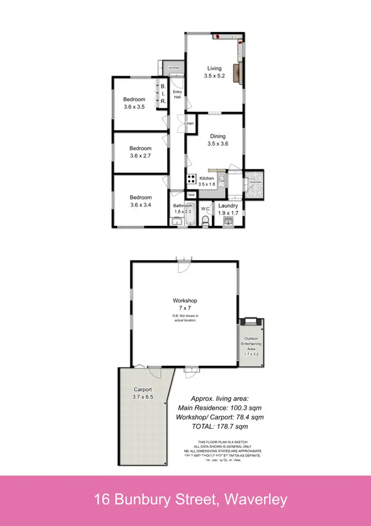Floorplan of Homely house listing, 16 Bunbury Street, Waverley TAS 7250