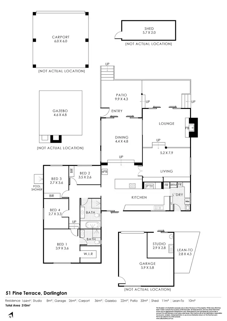 Floorplan of Homely house listing, 51 Pine Terrace, Darlington WA 6070