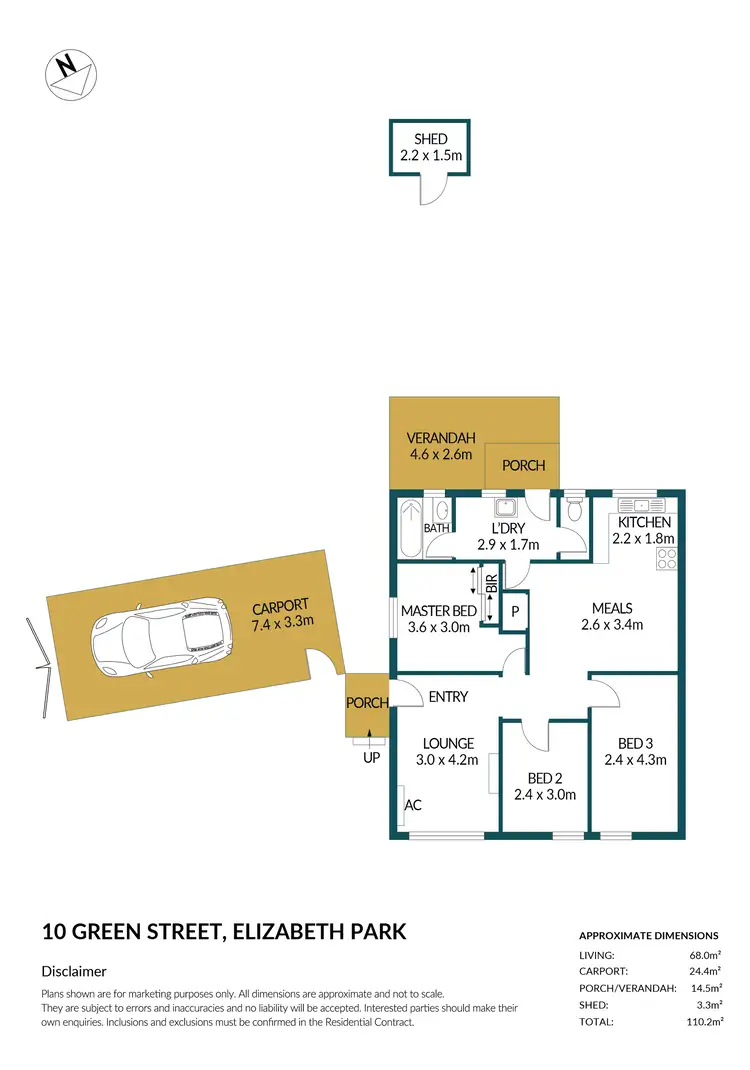 Floorplan of Homely house listing, 10 Green Street, Elizabeth Park SA 5113