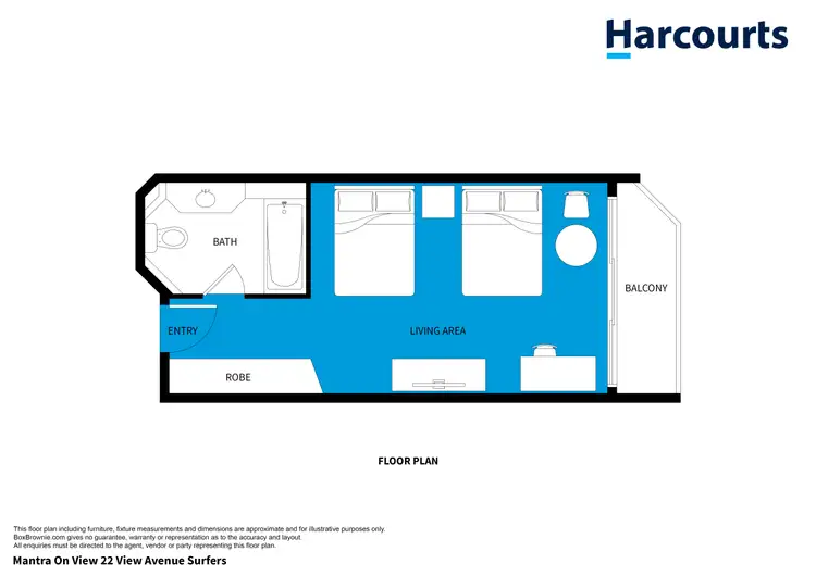 Floorplan of Homely apartment listing, 819/22 View Avenue, Surfers Paradise QLD 4217