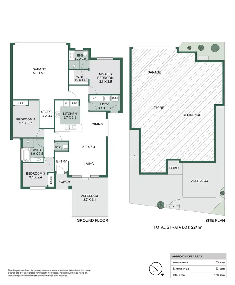 Floorplan of Homely villa listing, 1C Carcoola Street, Nollamara WA 6061