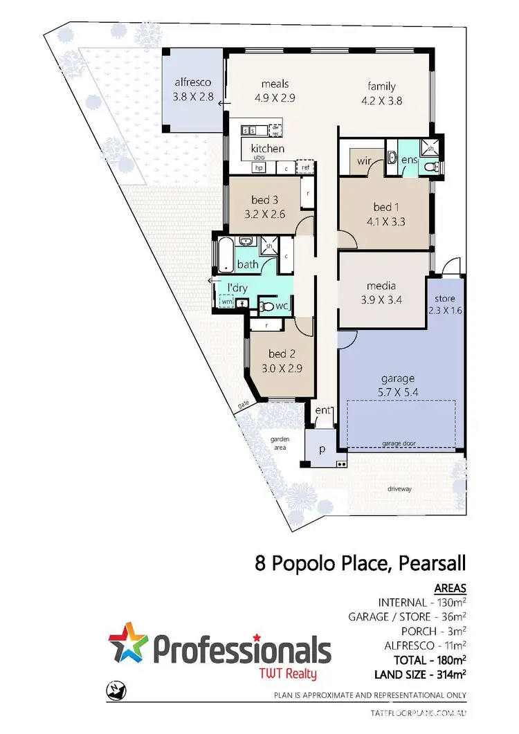 Floorplan of Homely house listing, 8 Popolo Place, Pearsall WA 6065