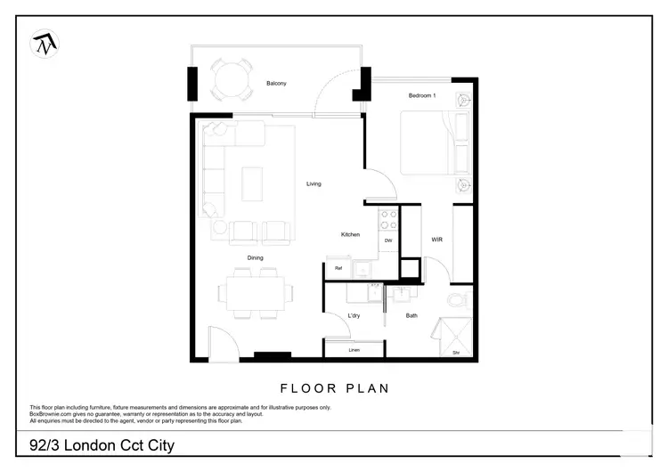 Floorplan of Homely apartment listing, 92/3 London Circuit, City ACT 2601