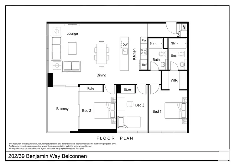 Floorplan of Homely apartment listing, 202/39 Benjamin Way, Belconnen ACT 2617