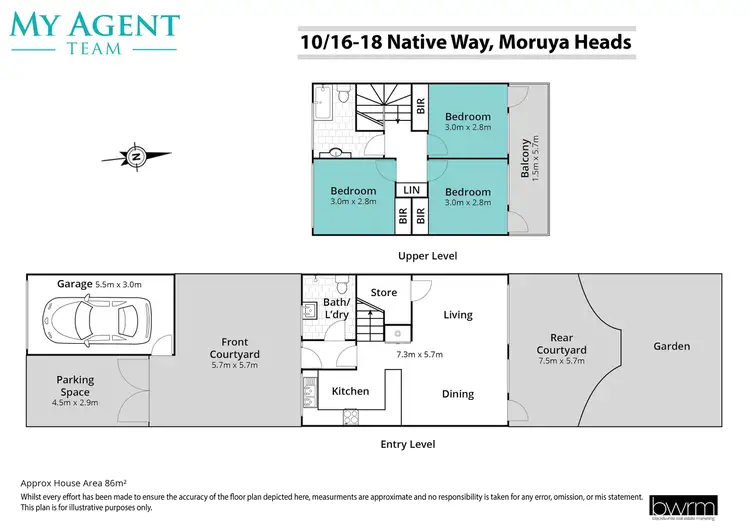 Floorplan of Homely unit listing, 10/16-18 Native Way, Moruya Heads NSW 2537