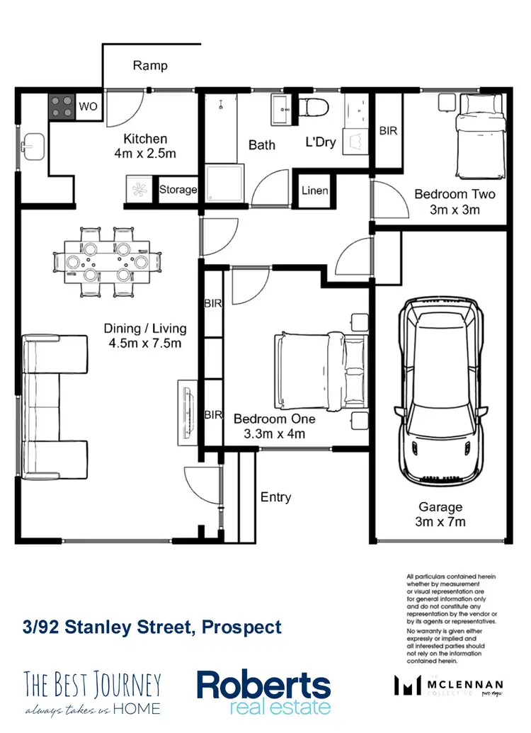 Floorplan of Homely unit listing, 3/92 Stanley Street, Prospect TAS 7250