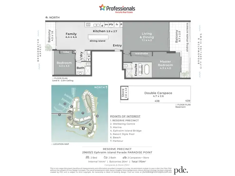 Floorplan of Homely apartment listing, 29603 Ephraim Island Parade, Paradise Point QLD 4216