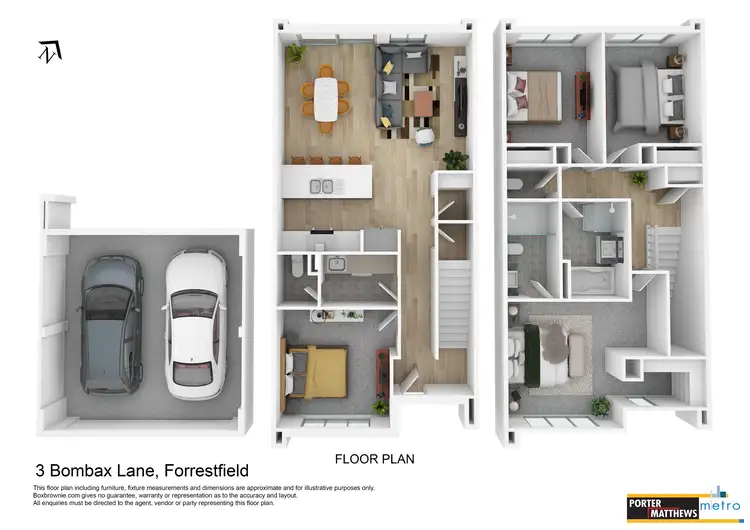 Floorplan of Homely townhouse listing, 3 Bombax Lane, Forrestfield WA 6058