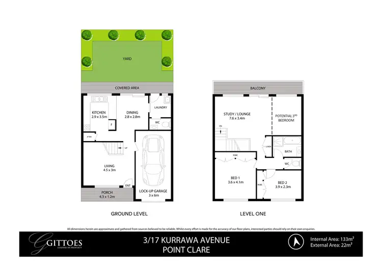 Floorplan of Homely townhouse listing, 3/17 Kurrawa Avenue, Point Clare NSW 2250