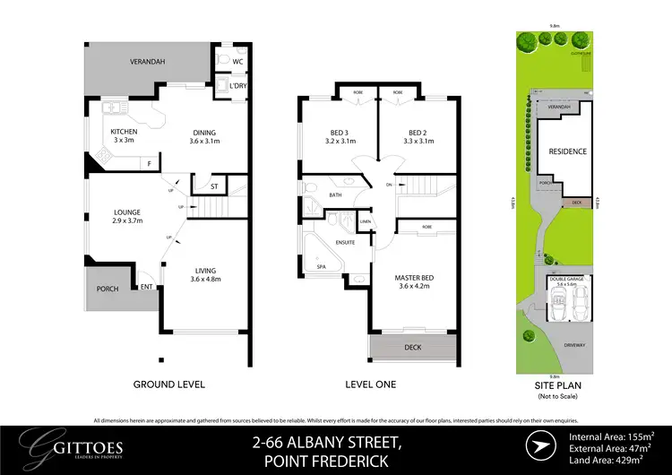 Floorplan of Homely semi-detached listing, 2/66 Albany Street, Point Frederick NSW 2250