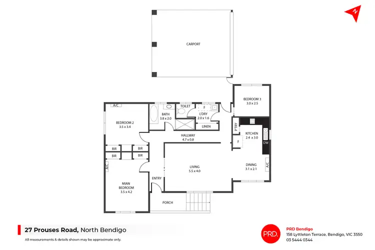 Floorplan of Homely house listing, 27 Prouses Road, North Bendigo VIC 3550