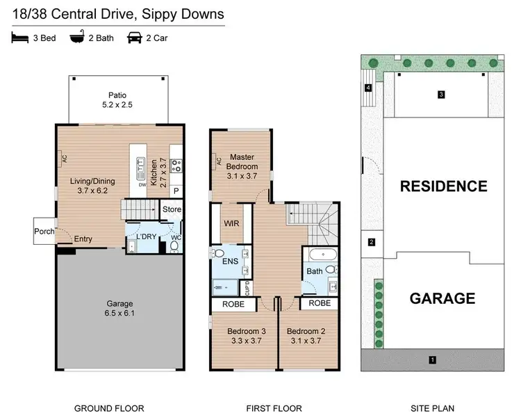 Floorplan of Homely unit listing, 18/38 Central Drive, Sippy Downs QLD 4556