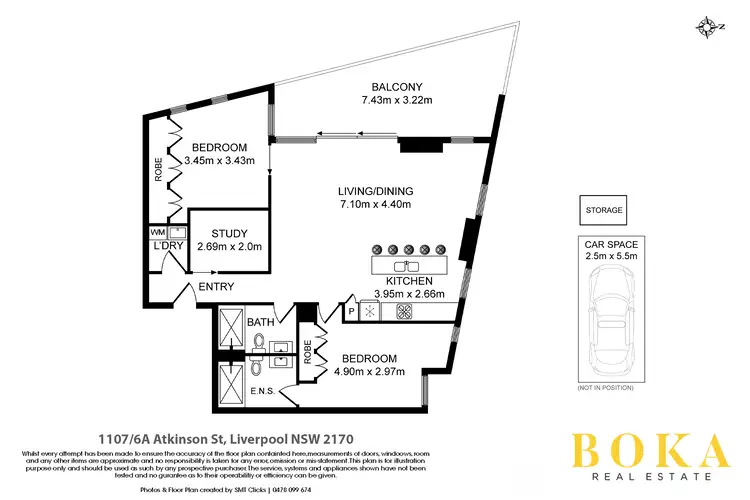 Floorplan of Homely apartment listing, 1107/6A Atkinson Street, Liverpool NSW 2170